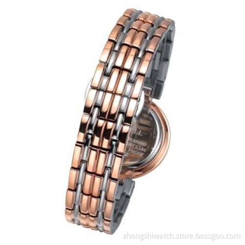 New Ladies' Classic Angel White Dial Ceramic/SS Watch with Rose Gold SS Case and Ceramic Bezel